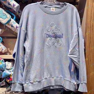 NWT Disneyland Mickey Mouse Blue Pullover Crewneck Sweater